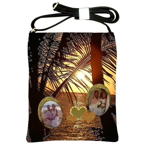 Palm Sunset Love Sling Bag By Ellan Front