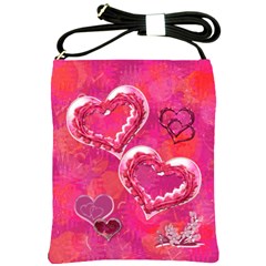 Hearts n Flowers Pink Sling Bag - Shoulder Sling Bag Hearts n Flowers Pink Sling Bag - Shoulder Sling Bag