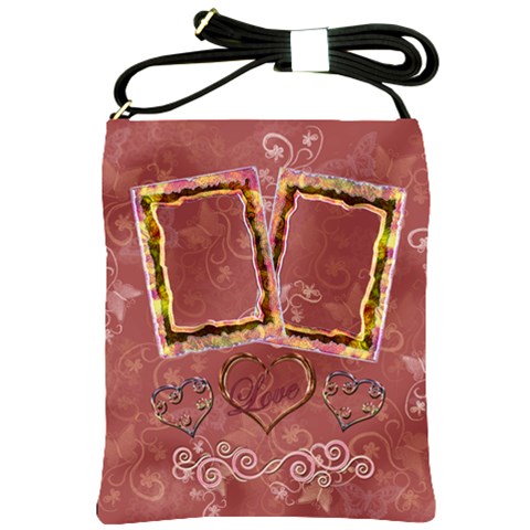 Butterflies N Frills Pink Love Sling Bag By Ellan Front