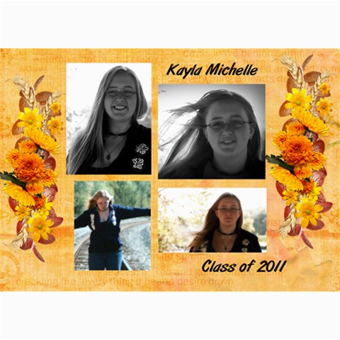 Kayla Announcement 2011 By Tammy Baker 7 x5  Photo Card - 5