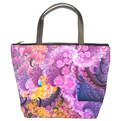 abstract swirl purple - Bucket Bag