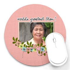 Round Mousepad- World s greatest mom Round Mousepad- World s greatest mom