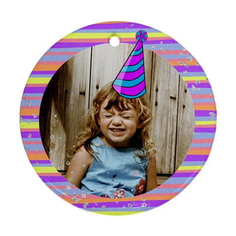 Birthday Ornament, 2 Sides Front