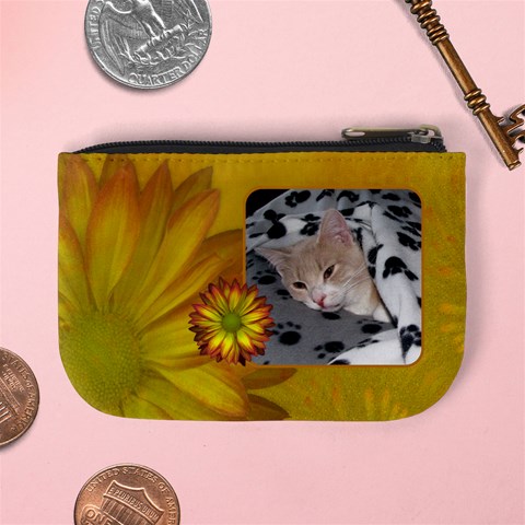 Yellow Floral Mini Coin Purse By Lil Back