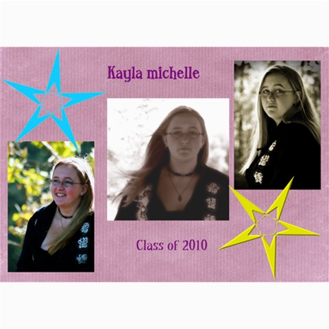 Kayla Announcement 2011(1) By Tammy Baker 7 x5  Photo Card - 7