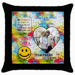 SERP - Throw Pillow Case (Black)