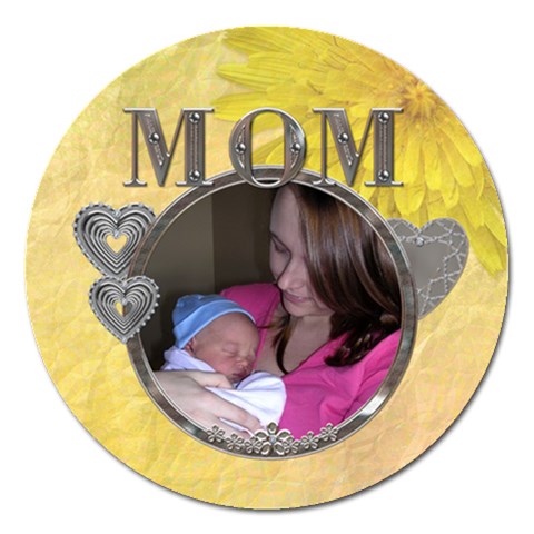 Mom 5  Magnet By Lil Front
