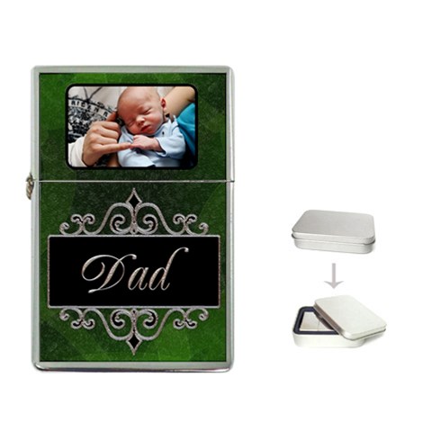Dad Green Flip Top Lighter By Lil Front