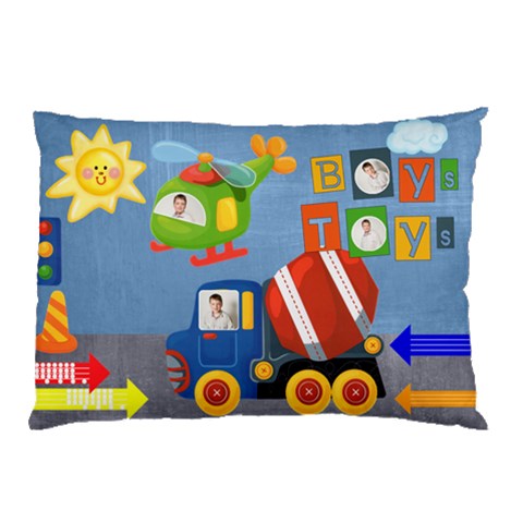 Boys Toys Pillow Case By Catvinnat 26.62 x18.9  Pillow Case