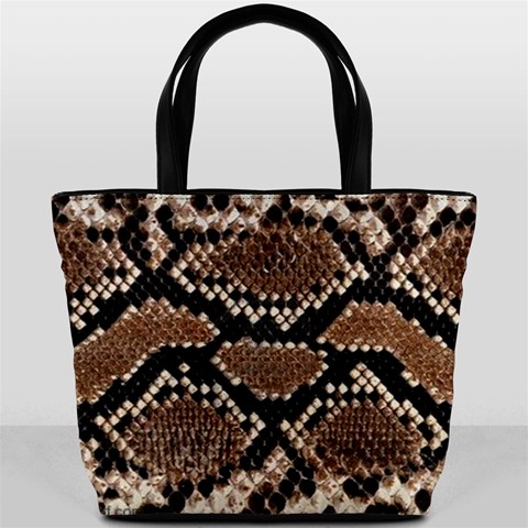Snake Skin3 Bucket Bag By Bags n Brellas Front