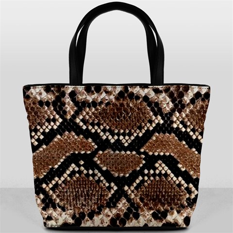 Snake Skin3 Bucket Bag By Bags n Brellas Back