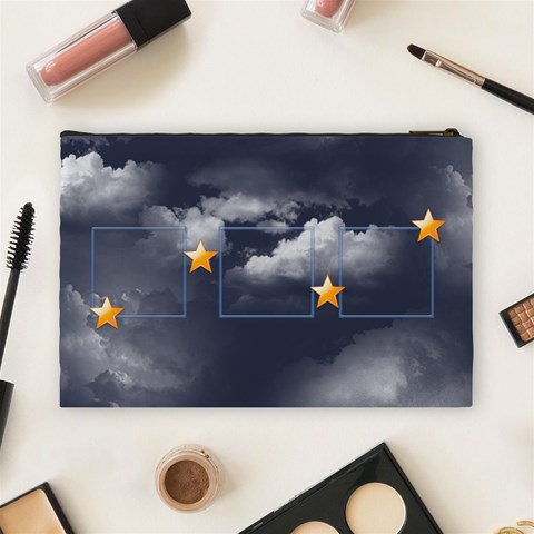 Cloud Stars Cosmetic Bag (l) By Elena Petrova Back