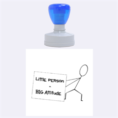 Little Person, Big Attitude Large Round Rubber Stamp - Rubber Stamp Round (Large)