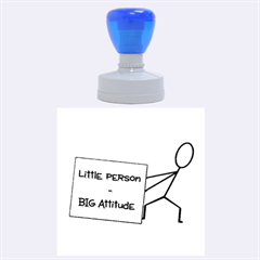 Little Person, Big Attitude Large Round Rubber Stamp - Rubber Stamp Round (Large)