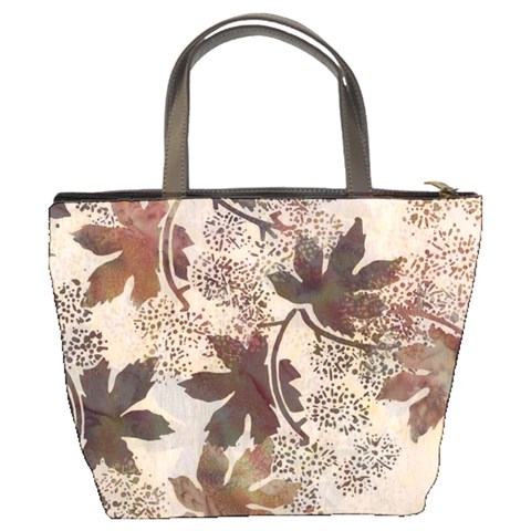 Leaves Brown Bucket Bag By Bags n Brellas Back