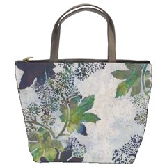 leaves green bucket bag