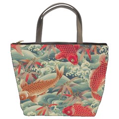 koi red bucket bag