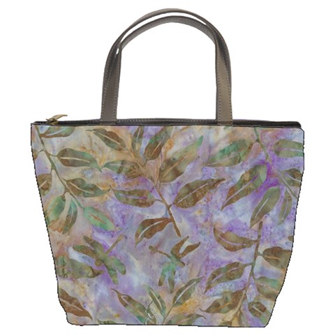 Batik Leaves Bucket Bag By Bags n Brellas Front