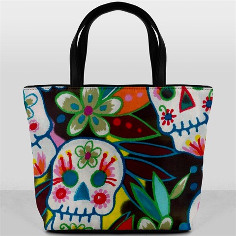 Dias De Los Muertos Bucket Bag By Bags n Brellas Front