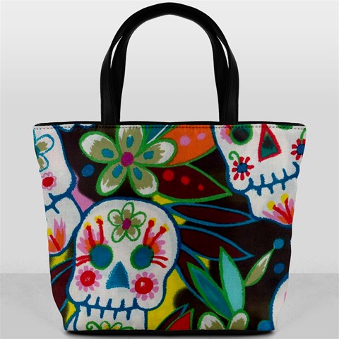 Dias De Los Muertos Bucket Bag By Bags n Brellas Back