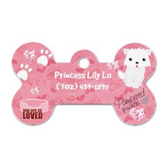 Lilys dog tag 2 - Dog Tag Bone (Two Sides)