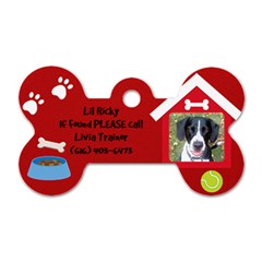 Rickys Dog Tag - Dog Tag Bone (Two Sides)