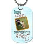 Puppy Love Pawprints in my Heart Double sided Dogtag - Dog Tag (Two Sides)
