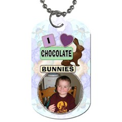 Chocolate Bunnies Easter 2-Sided Dog Tag - Dog Tag (Two Sides)
