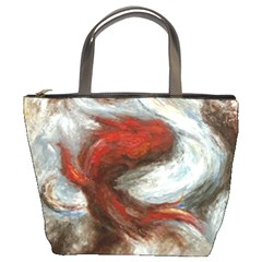 koi abstract bucket bag