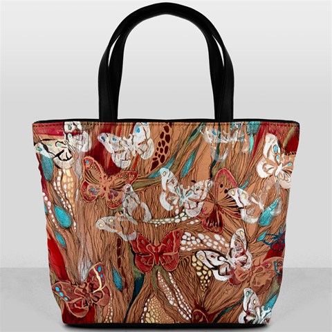 Butterfly Abstract Bucket Bag By Bags n Brellas Front