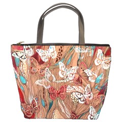 butterfly abstract bucket bag