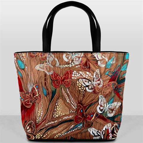 Butterfly Abstract Bucket Bag By Bags n Brellas Back