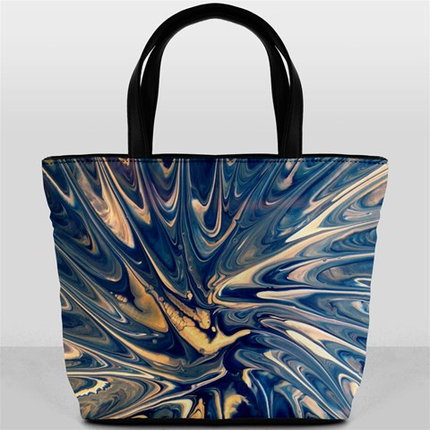 Blue Burst Bucket Bag By Bags n Brellas Front