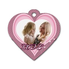 Love - Dog Tag Heart (One Side)