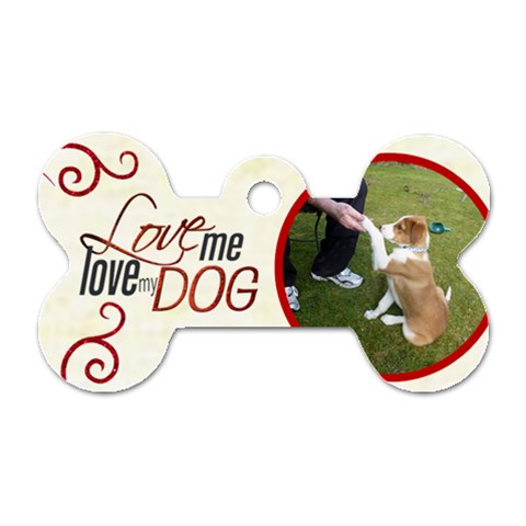 Love Me Love My Dog 2 Sided Dogtag By Catvinnat Front
