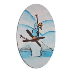 ski fun - Magnet (Oval)