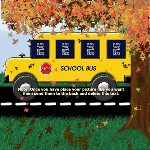 School Bus Scrap Pages 12 X 12 By Chere s Creations 12 x12  Scrapbook Page - 7