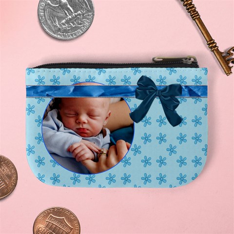 Baby Blue Mini Coin Purse By Lil Back