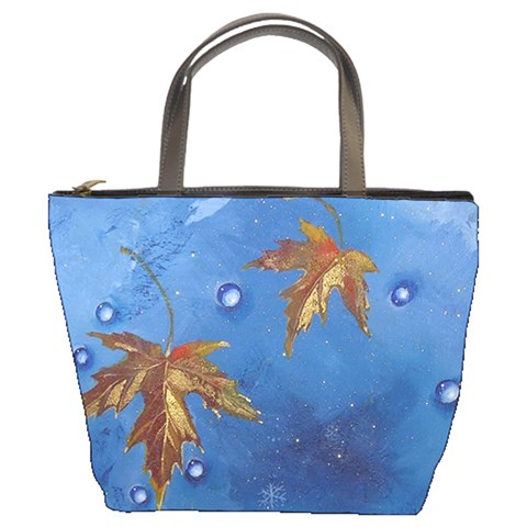 Golden Leaves Bucket Bag By Bags n Brellas Front