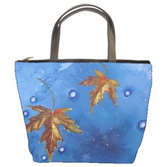 golden leaves bucket bag