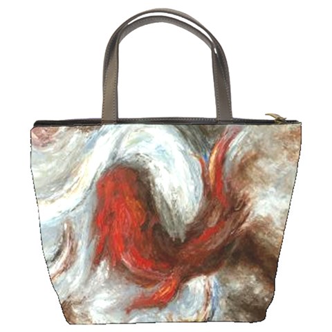 Koi Abstract2 Bucket Bag By Bags n Brellas Back