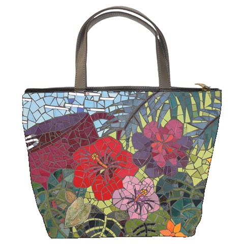 Flower Mosiac Bucket Bag By Bags n Brellas Back