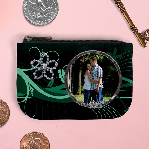 Pretty Green Mini Coin Purse By Lil Front