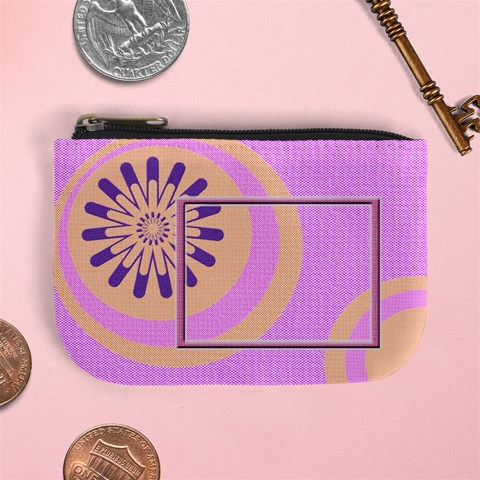 Pink & Orange Coin Purse By Daniela Front