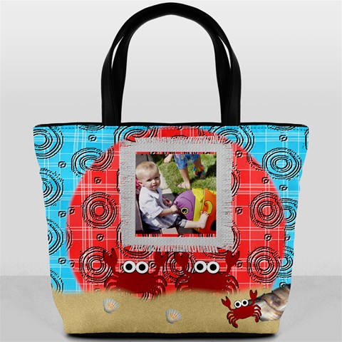 Crab Beach Bucket Bag By Danielle Christiansen Back