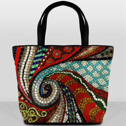 Mosaic Swirl Bucket Bag By Bags n Brellas Back