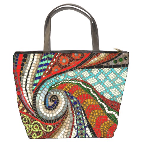 Mosaic Swirl Bucket Bag By Bags n Brellas Back