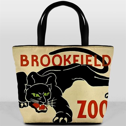 Zoo Poster Bucket Bag By Bags n Brellas Back