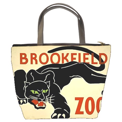 Zoo Poster Bucket Bag By Bags n Brellas Back