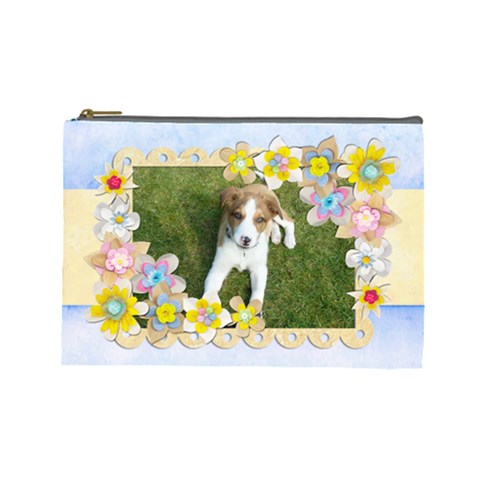 Spring Fling Large Cosmetic Bag By Catvinnat Front